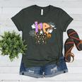 PE Teacher Coach Coquette Ghost Halloween Physical Education Women's Heather T-Shirt Heather Forest