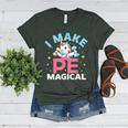 PE Teacher Unicorn I Make PE Magical Women's Heather T-Shirt Heather Forest