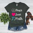 Peace Love Math Maths Teacher Pi Symbol Men Women Women's Heather T-Shirt Heather Forest