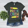 Pre-K Crew PreK Teachers Back To School Women's Heather T-Shirt Heather Forest