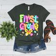 Preppy First Grade Back To School 1st Grade Teacher Girl Kid Women's Heather T-Shirt Heather Forest Preppy First Grade Back To School 1st Grade Teacher Girl Kid Women's Heather T-Shirt Heather Forest