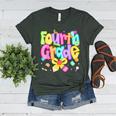 Preppy Fourth Grade Back To School 4th Grade Teacher Girls Women's Heather T-Shirt Heather Forest