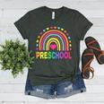 Preschool Rainbow Girls Boys Kids Teacher Back To School Women's Heather T-Shirt Heather Forest