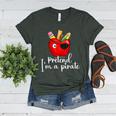 Pretend I'm A Pirate Teacher Apple Talk Like A Pirate Day Men Women Kids Women's Heather T-Shirt Heather Forest