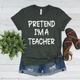 Pretend I'm a Teacher Lazy Last Minute Halloween Costume Women's Heather T-Shirt Heather Forest Pretend I'm a Teacher Lazy Last Minute Halloween Costume Women's Heather T-Shirt Heather Forest