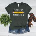 Progress Over Perfection Motivational Teacher Tee Women's Heather T-Shirt Heather Forest Progress Over Perfection Motivational Teacher Tee Women's Heather T-Shirt Heather Forest