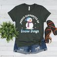 Proud Supporter Of Snow Days Teacher Women's Heather T-Shirt Heather Forest Proud Supporter Of Snow Days Teacher Women's Heather T-Shirt Heather Forest