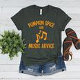 Pumpkin Spice And Music Advice Music Teacher Halloween Women's Heather T-Shirt Heather Forest