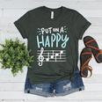 Put On A Happy Face Music Music Teacher Women's Heather T-Shirt Heather Forest Put On A Happy Face Music Music Teacher Women's Heather T-Shirt Heather Forest