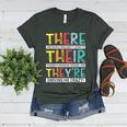 There Their They’Re Grammar Joke For English Teacher Student Women's Heather T-Shirt Heather Forest