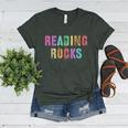 READING ROCKS English Teacher ELA ABCD Read Star Kinder Women's Heather T-Shirt Heather Forest READING ROCKS English Teacher ELA ABCD Read Star Kinder Women's Heather T-Shirt Heather Forest