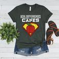Real Superheroes Don't Wear Capes Teacher Shirt Teaching Te Women's Heather T-Shirt Heather Forest