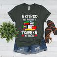 Retired But Forever a Teacher At Heart Teacher Retirement Women's Heather T-Shirt Heather Forest
