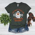 Retro You Can't Scare Me I'm A Math Teacher Cute Ghost Women Women's Heather T-Shirt Heather Forest