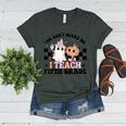 Retro You Can't Scare Me I Teach 5th Grade Teacher Halloween Women's Heather T-Shirt Heather Forest
