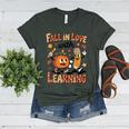 Retro Fall In Love With Learning Autumn Pumpkin Teacher Kids Women's Heather T-Shirt Heather Forest Retro Fall In Love With Learning Autumn Pumpkin Teacher Kids Women's Heather T-Shirt Heather Forest