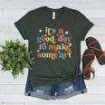 Retro It's a Good Day To Make Some Art Teacher Student Women's Heather T-Shirt Heather Forest