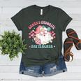 Retro Pink Christmas Santa's Favorite Art Teacher Artist Women's Heather T-Shirt Heather Forest