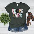 Retro Secretary Back To School Teacher Appreciation Women's Heather T-Shirt Heather Forest Retro Secretary Back To School Teacher Appreciation Women's Heather T-Shirt Heather Forest