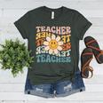 Retro Teacher Daisy Colorful Elementary School Teacher Women's Heather T-Shirt Heather Forest