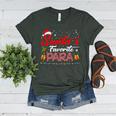 Santa's Favorite Para Christmas Paraprofessional Teacher Women's Heather T-Shirt Heather Forest Santa's Favorite Para Christmas Paraprofessional Teacher Women's Heather T-Shirt Heather Forest
