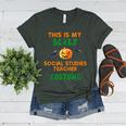 My Scary Social Studies Teacher Costume Halloween Men Women Women's Heather T-Shirt Heather Forest