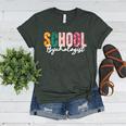School Psychologist Rainbow Psychology Teacher Women's Heather T-Shirt Heather Forest