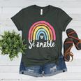 Sé Amable Spanish Bilingual Teacher Be Kind Boho Rainbow Women's Heather T-Shirt Heather Forest Sé Amable Spanish Bilingual Teacher Be Kind Boho Rainbow Women's Heather T-Shirt Heather Forest