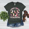 These Boots Are Made For Teaching Western Cowgirl Teacher Women's Heather T-Shirt Heather Forest These Boots Are Made For Teaching Western Cowgirl Teacher Women's Heather T-Shirt Heather Forest