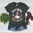 Silly Goose Spooky Teacher Club Halloween Witch Ghost Women's Heather T-Shirt Heather Forest