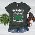 Sleighing Math Problem Xmas In Math Teacher Christmas Men Women Women's Heather T-Shirt Heather Forest