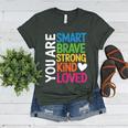 You Are SMART BRAVE STRONG KIND LOVED MOTIVATION TEACHER KID Women's Heather T-Shirt Heather Forest You Are SMART BRAVE STRONG KIND LOVED MOTIVATION TEACHER KID Women's Heather T-Shirt Heather Forest