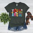 You Are Smart Brave Strong Kind Loved Motivation Teacher Kid Women's Heather T-Shirt Heather Forest You Are Smart Brave Strong Kind Loved Motivation Teacher Kid Women's Heather T-Shirt Heather Forest