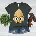 The Smart Seed Good Egg Teacher Halloween Costume Food Group Women's Heather T-Shirt Heather Forest