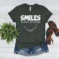 Smile Smiles Change The World Teacher T-Shirt Happy T-Shirt Women's Heather T-Shirt Heather Forest