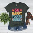 So Happy You’Re Here Groovy Retro Positivity Women Teacher Women's Heather T-Shirt Heather Forest So Happy You’Re Here Groovy Retro Positivity Women Teacher Women's Heather T-Shirt Heather Forest