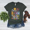 Special Education ASL Teacher Superpower DHH Teacher Women's Heather T-Shirt Heather Forest