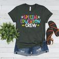 Special Educators Special Ed Teacher Special Education Crew Women's Heather T-Shirt Heather Forest