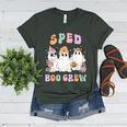 SPED Boo Crew Halloween Floral Ghost Special Ed SPED Teacher For Men Women Kids Women's Heather T-Shirt Heather Forest