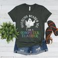 This Is My Spooky COMPUTER TEACHER Costume Don't Scare Me Women's Heather T-Shirt Heather Forest