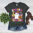 Spooky Teacher Ghost Pencil Teach Halloween Teacher Women's Heather T-Shirt Heather Forest