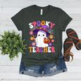 Spooky Teacher Halloween Cute Halloween Teacher Ghost Women's Heather T-Shirt Heather Forest Spooky Teacher Halloween Cute Halloween Teacher Ghost Women's Heather T-Shirt Heather Forest
