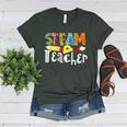 Steam Teacher Science Tech Engineering Arts Maker Women's Heather T-Shirt Heather Forest