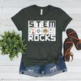 STEM Rocks Science Technology Engineering Math STEM Teacher Women's Heather T-Shirt Heather Forest STEM Rocks Science Technology Engineering Math STEM Teacher Women's Heather T-Shirt Heather Forest