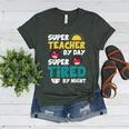 Super Hero Teacher Superheroes Women's Heather T-Shirt Heather Forest