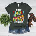 Super Teacher By Day Super Tired By Night Women's Heather T-Shirt Heather Forest Super Teacher By Day Super Tired By Night Women's Heather T-Shirt Heather Forest