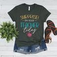 Surprise I'm Your Teacher Today Women Substitute Teacher Women's Heather T-Shirt Heather Forest Surprise I'm Your Teacher Today Women Substitute Teacher Women's Heather T-Shirt Heather Forest