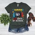 I Survived 67 Days Of School 67 Teacher Squad Matching Women's Heather T-Shirt Heather Forest