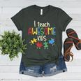 I Teach Awesome Kids Shirt Autism Special Education Teacher Women's Heather T-Shirt Heather Forest I Teach Awesome Kids Shirt Autism Special Education Teacher Women's Heather T-Shirt Heather Forest