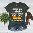 I Teach The Cutest Candy Corn In The Bunch Teacher Halloween Women's Heather T-Shirt Heather Forest I Teach The Cutest Candy Corn In The Bunch Teacher Halloween Women's Heather T-Shirt Heather Forest